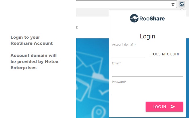 RooShare  from Chrome web store to be run with OffiDocs Chromium online