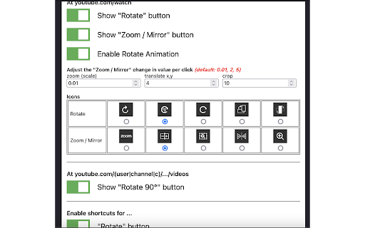 Rotate Youtube Video  from Chrome web store to be run with OffiDocs Chromium online