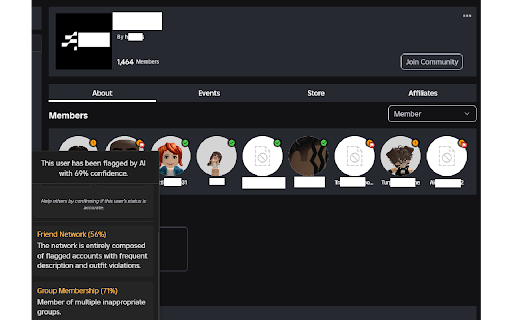 Rotector  from Chrome web store to be run with OffiDocs Chromium online