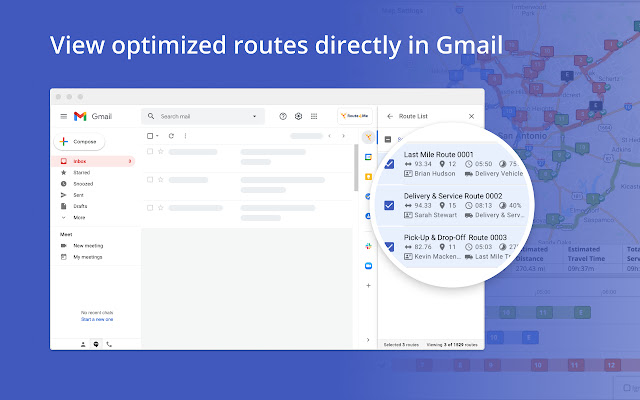Route4Me Route Planner for Gmail  from Chrome web store to be run with OffiDocs Chromium online
