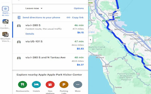 RouteEstimate  from Chrome web store to be run with OffiDocs Chromium online