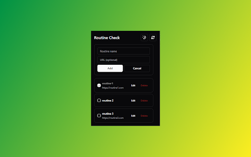 Routinest  from Chrome web store to be run with OffiDocs Chromium online
