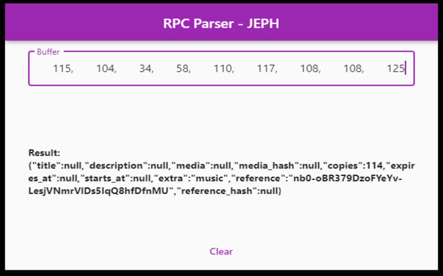 rpc_parser_extension  from Chrome web store to be run with OffiDocs Chromium online