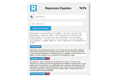Réponses Rapides  from Chrome web store to be run with OffiDocs Chromium online