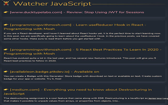 rss javascript  from Chrome web store to be run with OffiDocs Chromium online