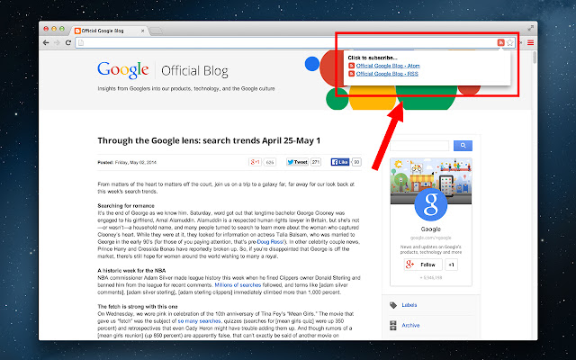 RSS Subscription Extension, Reader  from Chrome web store to be run with OffiDocs Chromium online