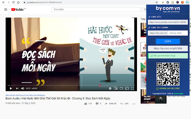 Rút gọn link dành cho Google Chrome  from Chrome web store to be run with OffiDocs Chromium online