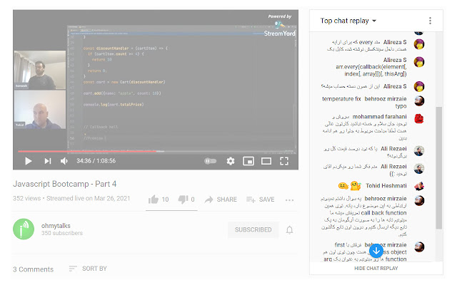 Поддержка чата RTL на YouTube из интернет-магазина Chrome будет работать с OffiDocs Chromium онлайн