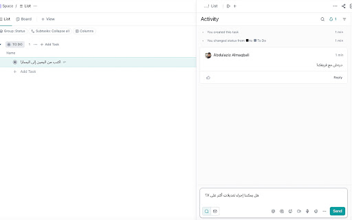 RTL Support for ClickUp  from Chrome web store to be run with OffiDocs Chromium online
