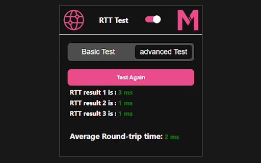 RTT Test  from Chrome web store to be run with OffiDocs Chromium online