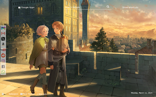 Rudeus Greyrat Wallpapers New Tab by Gameograf  from Chrome web store to be run with OffiDocs Chromium online