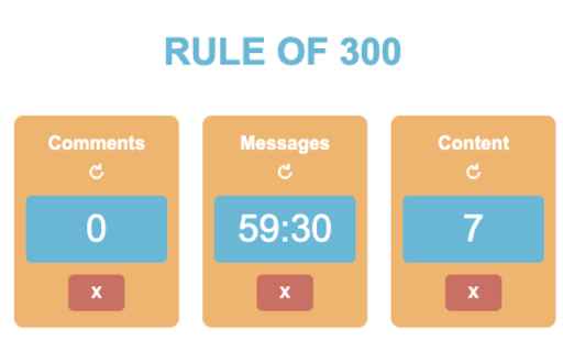 Rule of 300 Counter  from Chrome web store to be run with OffiDocs Chromium online