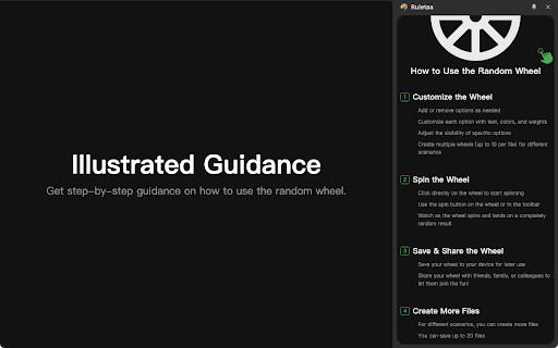 Ruletaa  from Chrome web store to be run with OffiDocs Chromium online