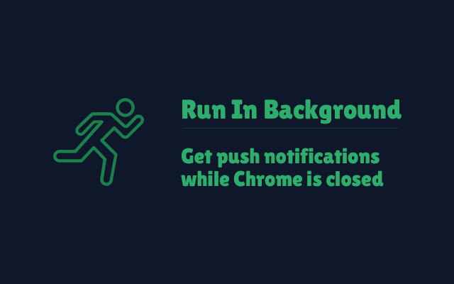 RunInBackground  from Chrome web store to be run with OffiDocs Chromium online
