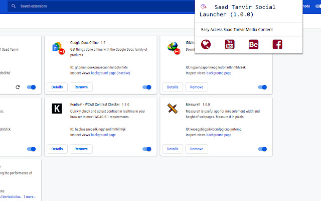 SaadTanvir Launcher  from Chrome web store to be run with OffiDocs Chromium online
