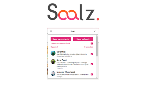 Saalz  from Chrome web store to be run with OffiDocs Chromium online