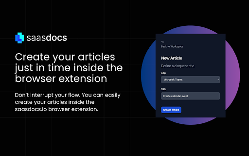 saasdocs capture  from Chrome web store to be run with OffiDocs Chromium online