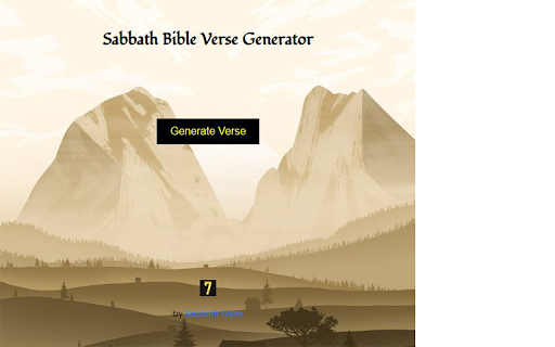 Sabbath Bible Verse Generator  from Chrome web store to be run with OffiDocs Chromium online