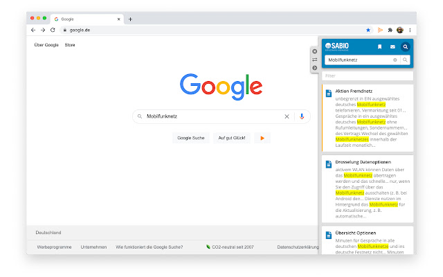 SABIO Integrator  from Chrome web store to be run with OffiDocs Chromium online
