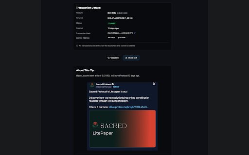 Sacred  from Chrome web store to be run with OffiDocs Chromium online
