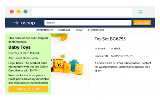 SafeCart – Your Product Safety Assistant  from Chrome web store to be run with OffiDocs Chromium online