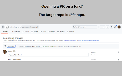 Safe Pull Request  from Chrome web store to be run with OffiDocs Chromium online