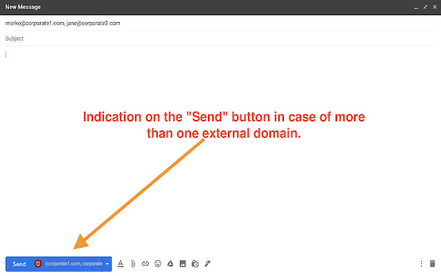 Safer Send Button  from Chrome web store to be run with OffiDocs Chromium online