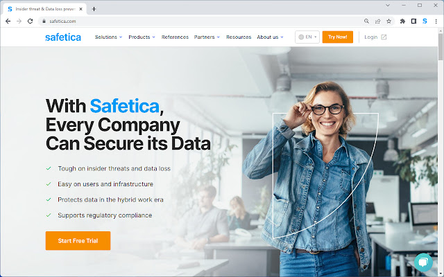 Safetica Web Protection  from Chrome web store to be run with OffiDocs Chromium online