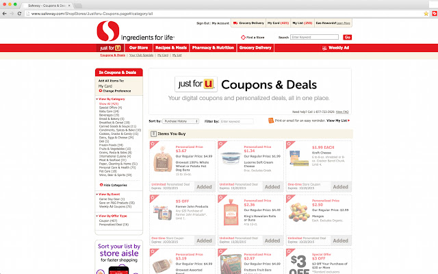 Safeway Coupon Add to Card  from Chrome web store to be run with OffiDocs Chromium online