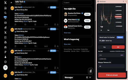 SafuSniper  from Chrome web store to be run with OffiDocs Chromium online