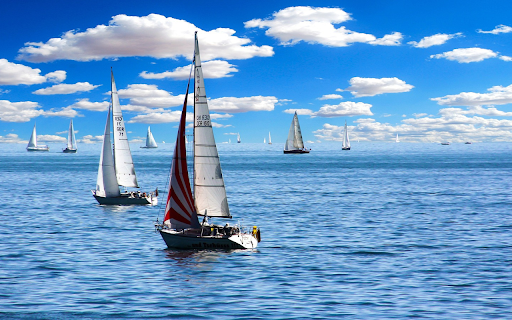 Sailboats set sail  from Chrome web store to be run with OffiDocs Chromium online