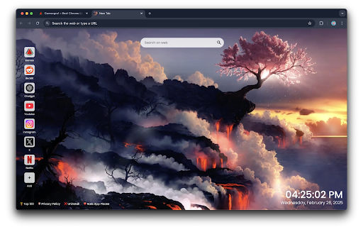 Sakura and Smoke Live Wallpaper  from Chrome web store to be run with OffiDocs Chromium online