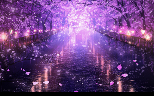 Sakura River at Night  from Chrome web store to be run with OffiDocs Chromium online