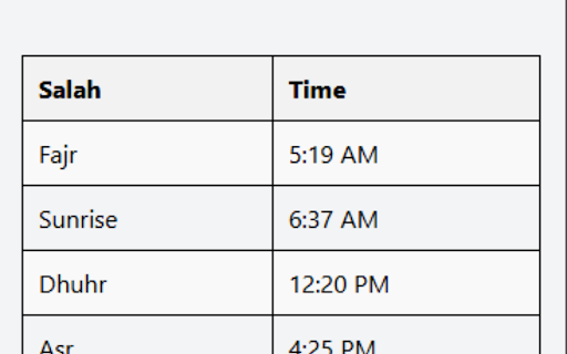 Salah Reminder  from Chrome web store to be run with OffiDocs Chromium online