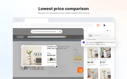 Salerio AI Product Finder  Sourcing Agent  from Chrome web store to be run with OffiDocs Chromium online