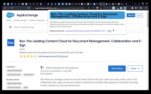 Salesforce AppExchange Listing Extender  from Chrome web store to be run with OffiDocs Chromium online
