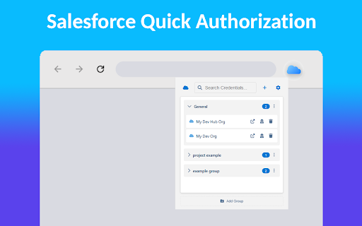 Salesforce Credentials  from Chrome web store to be run with OffiDocs Chromium online