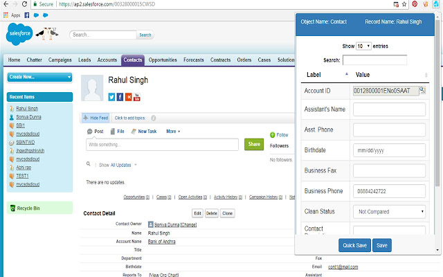Salesforce Hidden Field Editor  from Chrome web store to be run with OffiDocs Chromium online