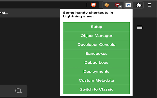Salesforce Lightning Shortcuts  from Chrome web store to be run with OffiDocs Chromium online