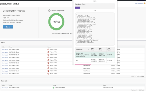 Salesforce Metadata Deploy Status  from Chrome web store to be run with OffiDocs Chromium online