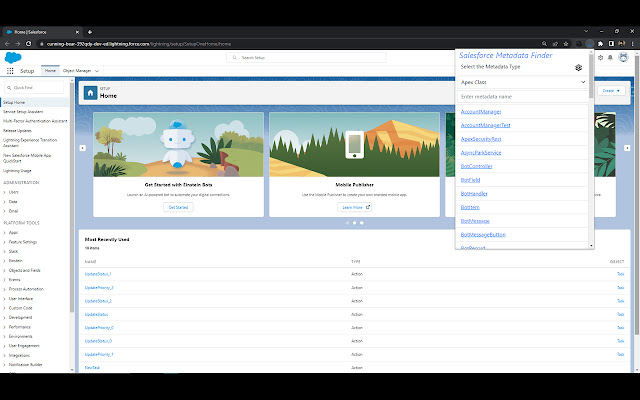 Salesforce Metadata Finder  from Chrome web store to be run with OffiDocs Chromium online