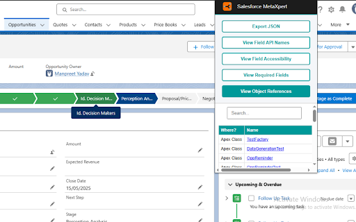 Salesforce MetaXpert  from Chrome web store to be run with OffiDocs Chromium online