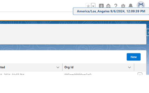 Salesforce Org Time  from Chrome web store to be run with OffiDocs Chromium online