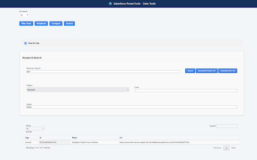 Salesforce PowerTools  from Chrome web store to be run with OffiDocs Chromium online