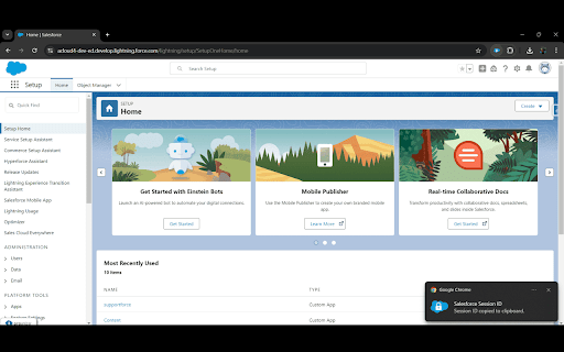 Salesforce Session  from Chrome web store to be run with OffiDocs Chromium online