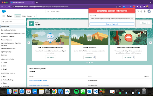 Salesforce Session Id Extractor  from Chrome web store to be run with OffiDocs Chromium online