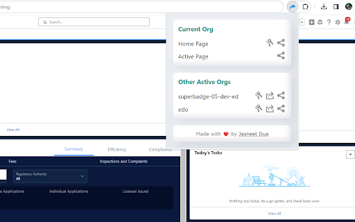 Salesforce Share  from Chrome web store to be run with OffiDocs Chromium online