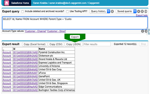 Salesforce TurboKit  from Chrome web store to be run with OffiDocs Chromium online