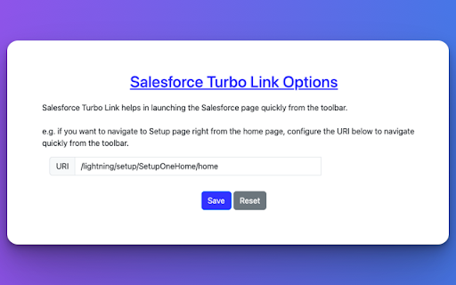 Salesforce Turbo Link  from Chrome web store to be run with OffiDocs Chromium online