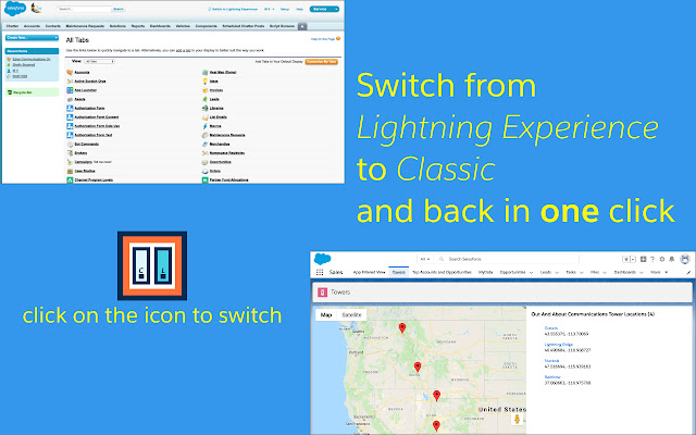 Salesforce User Interface Switcher จาก Chrome เว็บสโตร์ที่จะรันด้วย OffiDocs Chromium ทางออนไลน์